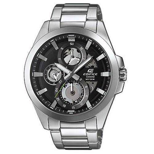 Image of mat rustfri stål Edifice quartz dual time (A-5486) Herre ur fra Casio